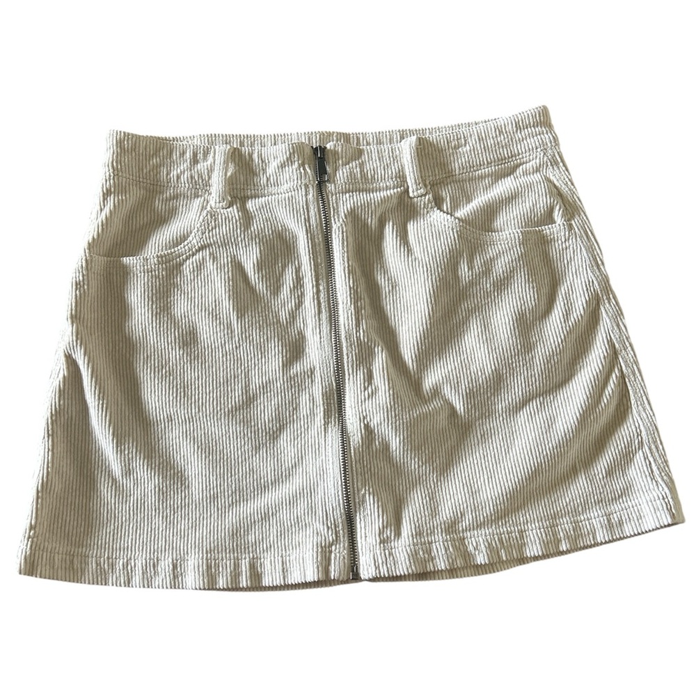 American Eagle Cream Corduroy Mini Skirt | 14